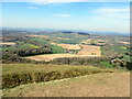 Looking down on the A449 from The British Camp Hillfort