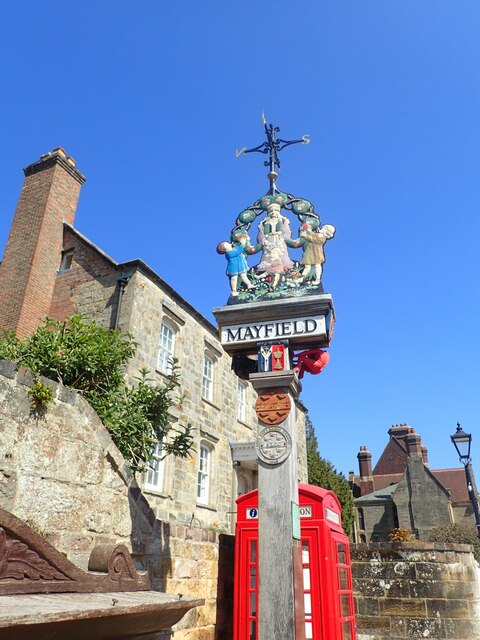 The village sign for Mayfield © Marathon :: Geograph Britain and Ireland