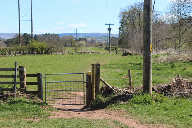Gate on riverside public footpath
