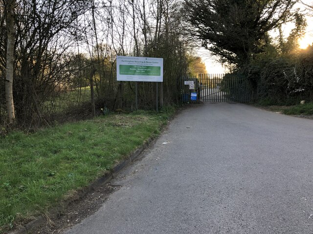 Entrance to the Farthinghoe Recycling Centre