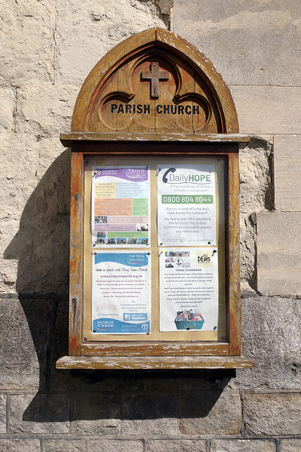 Tring Parish Church - notice case