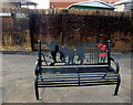 ST0080 : War Memorial bench, Llanharry Road, Llanharry by Jaggery