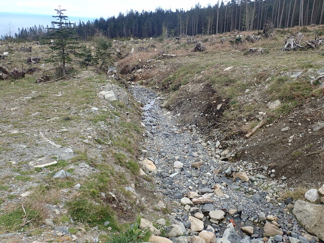Depleated flow in a tributary of the Glen River