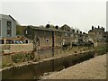SE0125 : Houses backing on to the river Calder, Mytholmroyd by Stephen Craven