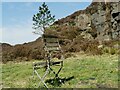 SE0124 : Abandoned chair, Nab End quarry by Stephen Craven