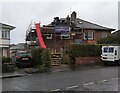 Re-roofing in progress, Mosshead Road