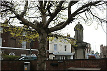 TF6219 : Tree and statue on London Road, King's Lynn by David Howard