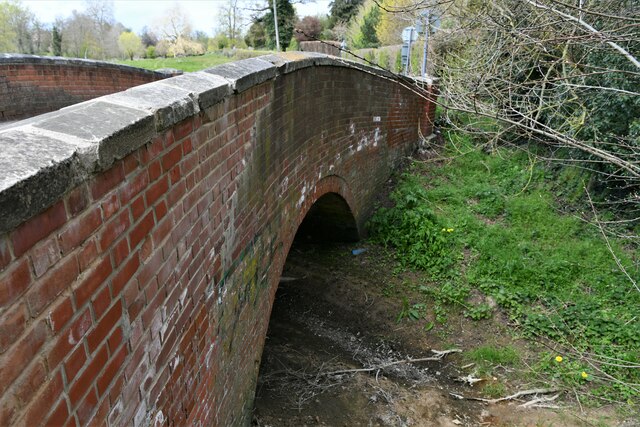Coddenham: Brick bridge over a dried up river