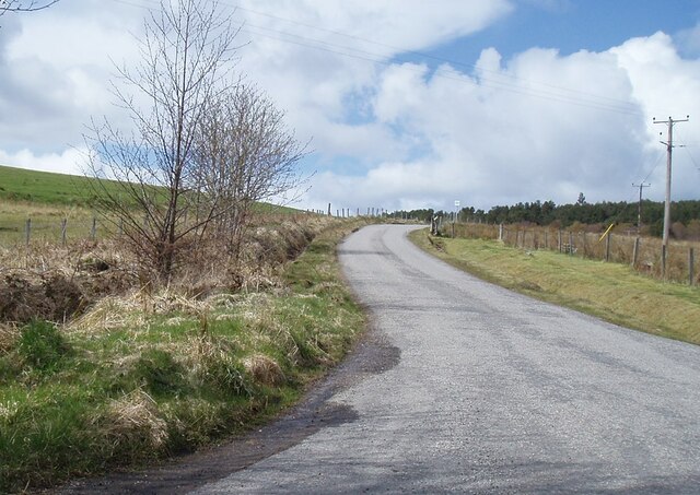 Unclassified road approaching Abriachan