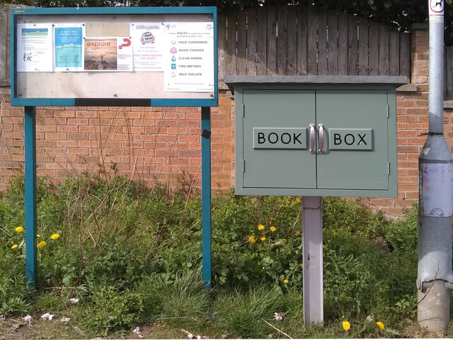 Notice board and book box