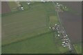 Remains of ridge and furrow in fields north of Huttoft: aerial 2021 (2)