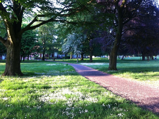 Path across Gosford Green towards Walsgrave Road