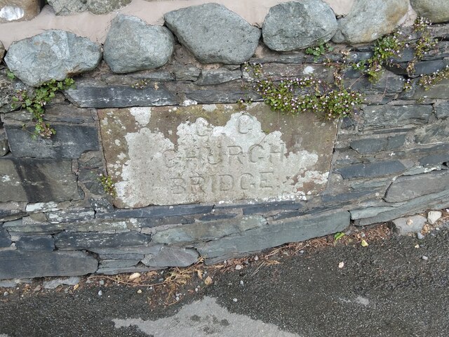 Old Boundary Marker on Church Bridge, Coniston