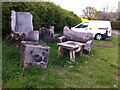 SP3084 : Rustic roadside furniture, Fivefield Road, Keresley by A J Paxton