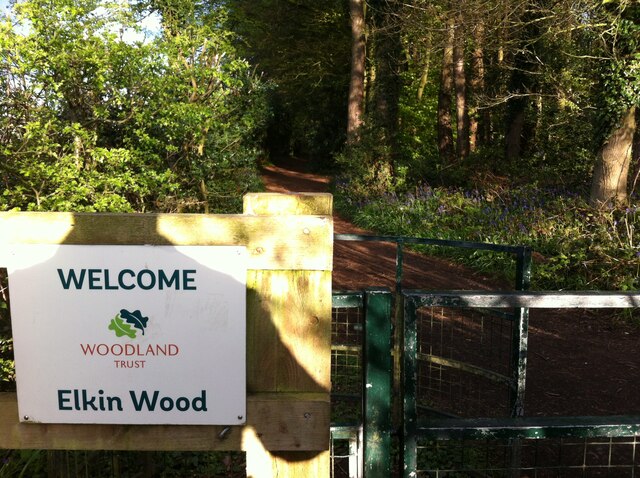 Entrance to Elkin Wood from Watery Lane