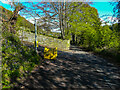 Wood Bottom Lane at a footpath junction, Hove Edge