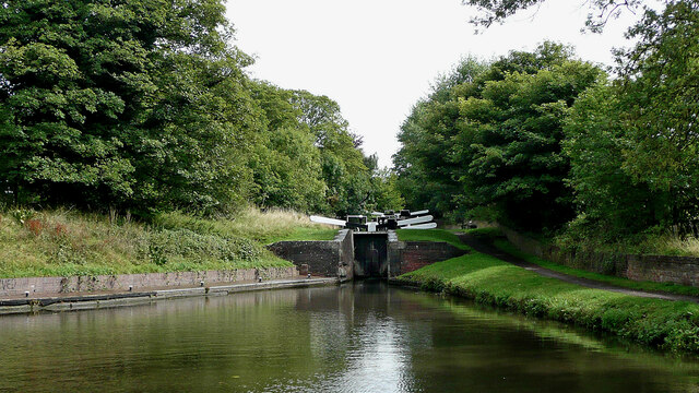 Stourton Locks on the Stourbridge Canal, Staffordshire