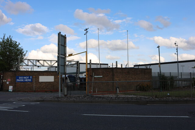 The entrance to Ilford railway depot