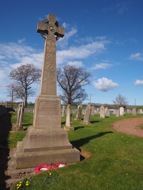 War Memorial at Ladykirk Church in Berwickshire Scotland