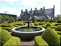 ST0519 : Parterre garden and water fountain, Holcombe Court in the parish of Holcombe Rogus by Marika Reinholds