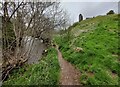 SO2980 : Path along the River Clun at Clun Castle by Mat Fascione