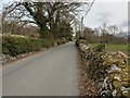 The minor road near Garth-bleiddyn