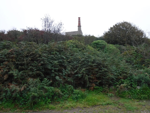 Mine chimney above the vegetation