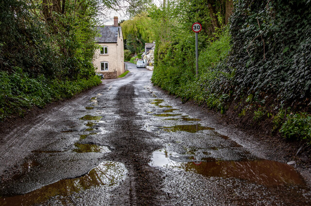 Wet country lane, The Turning