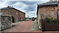 Access road to former farm buildings at Alstonby Hall