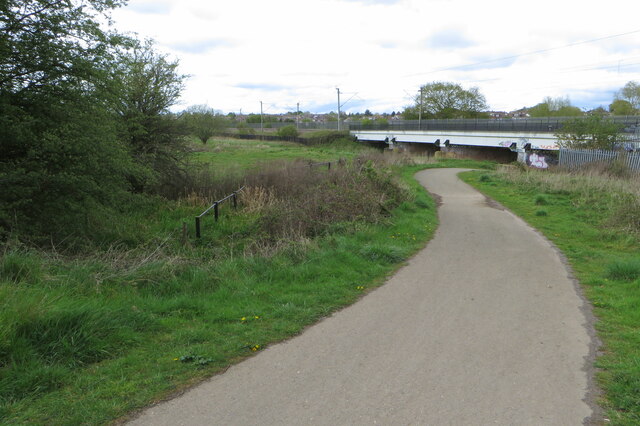 Footpath and railway bridge