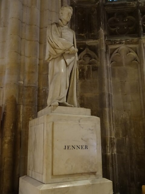 Edward Jenner memorial in Gloucester Cathedral