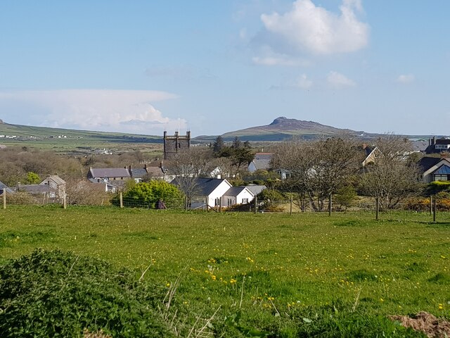 St David's Cathedral from Carn Warpool