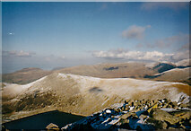 SH6161 : View North-eastwards from The Summit of Elidir Fawr by Eric Jones