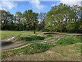 SU8657 : Cycle track - Moor Road Recreation Ground by Mr Ignavy