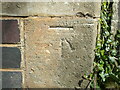 Benchmark on the railway bridge