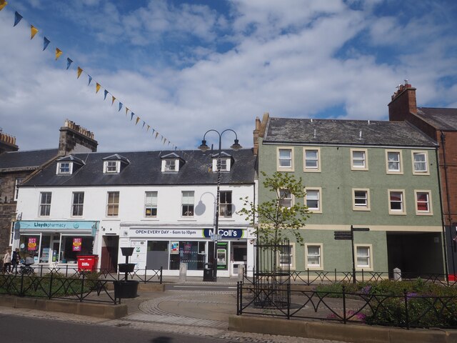 Shops and Flats in Dunbar High Street by Jennifer Petrie