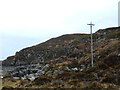 NM5699 : Old telegraph pole, Camas Daraich by Phil Johnstone