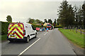 Temporary traffic lights along Tattyreagh Road