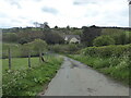 View down the lane to Lordshill Baptist church