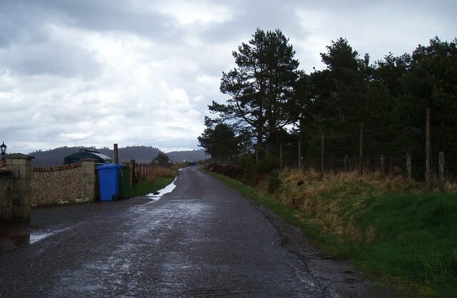 Minor road at Ladycairn