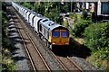 66760 nearing Bedford St. Johns station with an aggregate train