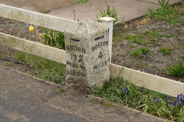 Old Milestone, B1397, London Road, Parish of Kirton