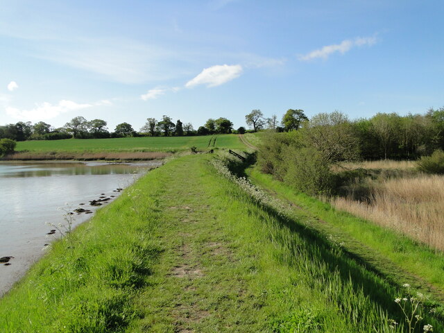 River Wall at Kirton Creek © Adrian S Pye :: Geograph Britain and Ireland