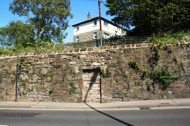 Wall on NE side of Back Corkickle (A5094) and house above