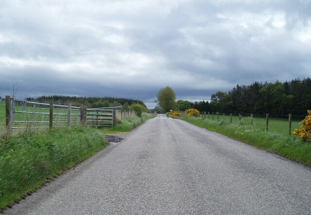 The B9163 west of  Alcaig