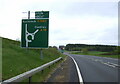 Approaching Templeton roundabout on the A76