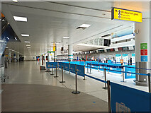 NS4766 : Glasgow Airport check in hall by Thomas Nugent