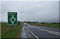 A76 approaching roundabout near Pathhead