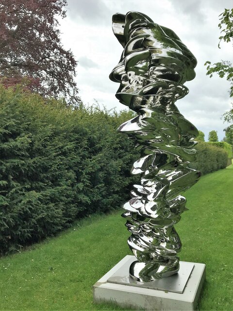 Tony Cragg at Houghton Hall - A close view of "It is, it isn't" (2014)