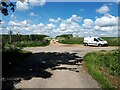 Emerging from Calais Lane on to road to Yelford